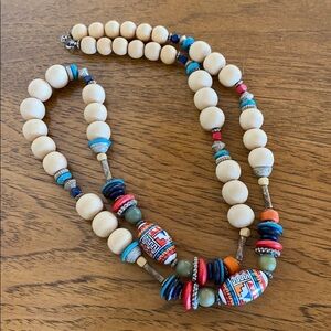 Wooden Bead Necklace - Colorful Beads